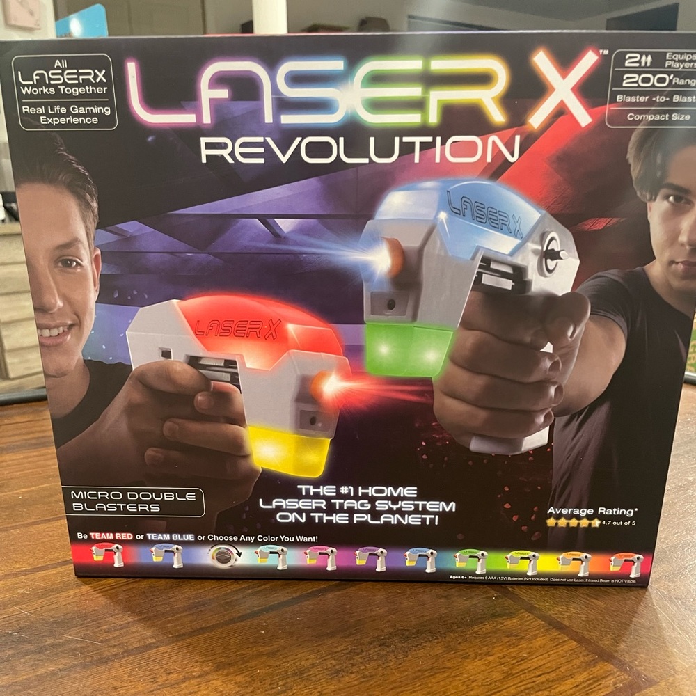 Laser X Revolution Laser Tag System Micro Double Blasters 2-Player Set Compact